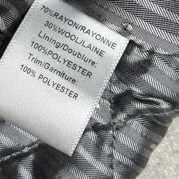 Anthropologie cartonnier wool and sherpa moto style white zip up jacket - Picture 3 of 10